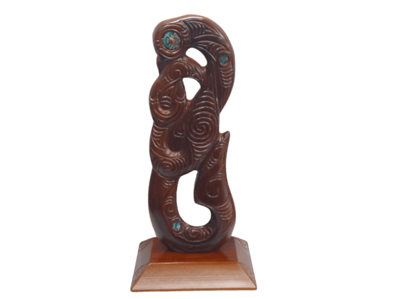 Carved Kauri Hei Matau (Fish Hook) Lg