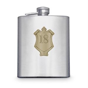 Hip Flask with Badge (18th)