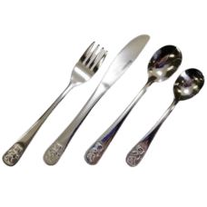 Children’s Stainless Steel 4pc Cutlery Set (Teddy)