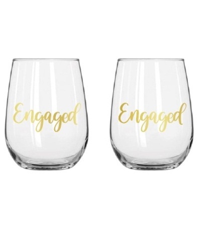 Stemless Wine Glass Set (Engaged)