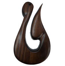 Carved NZ Pine Hook – Plain (Hanging)