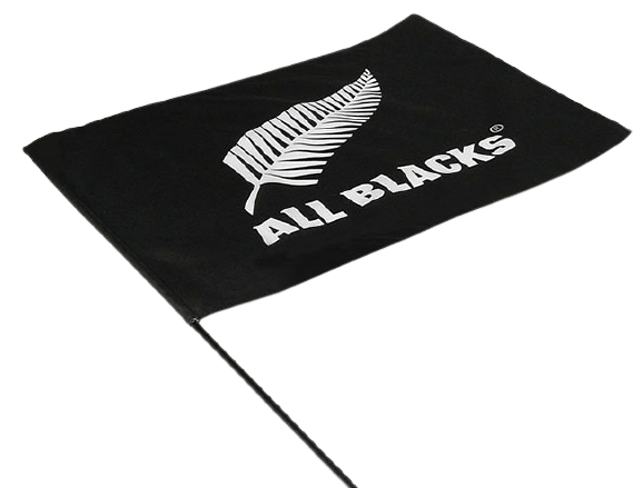 All Blacks Flag on Pole (Large)
