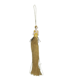Hanging Art Deco Lady with Tassel #05