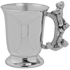 Christening Mug – Teddy Handle (English Pewter)